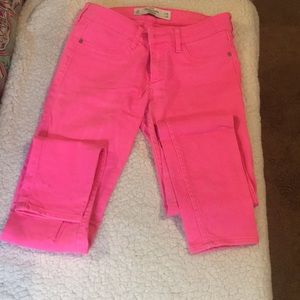 Size 2 Abercrombie & Fitch pink skinny jeans